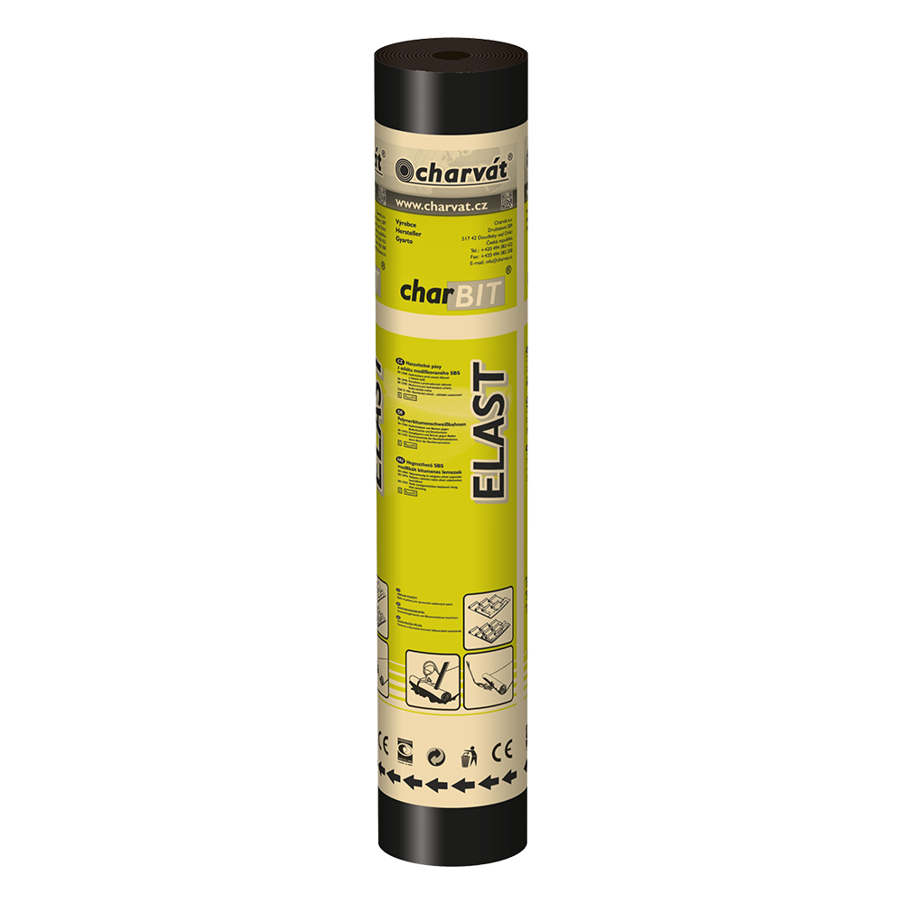 Charvát Pás asfaltový charBIT ELAST PV S52 FINAL natur šedý tl.5,2mm [5m2]