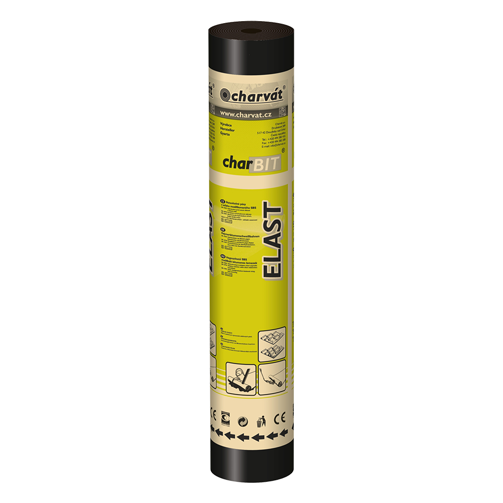 Charvát Pás asfaltový charBIT ELAST PV S52 HQ FINAL natur šedý tl.5,2mm [5m2]