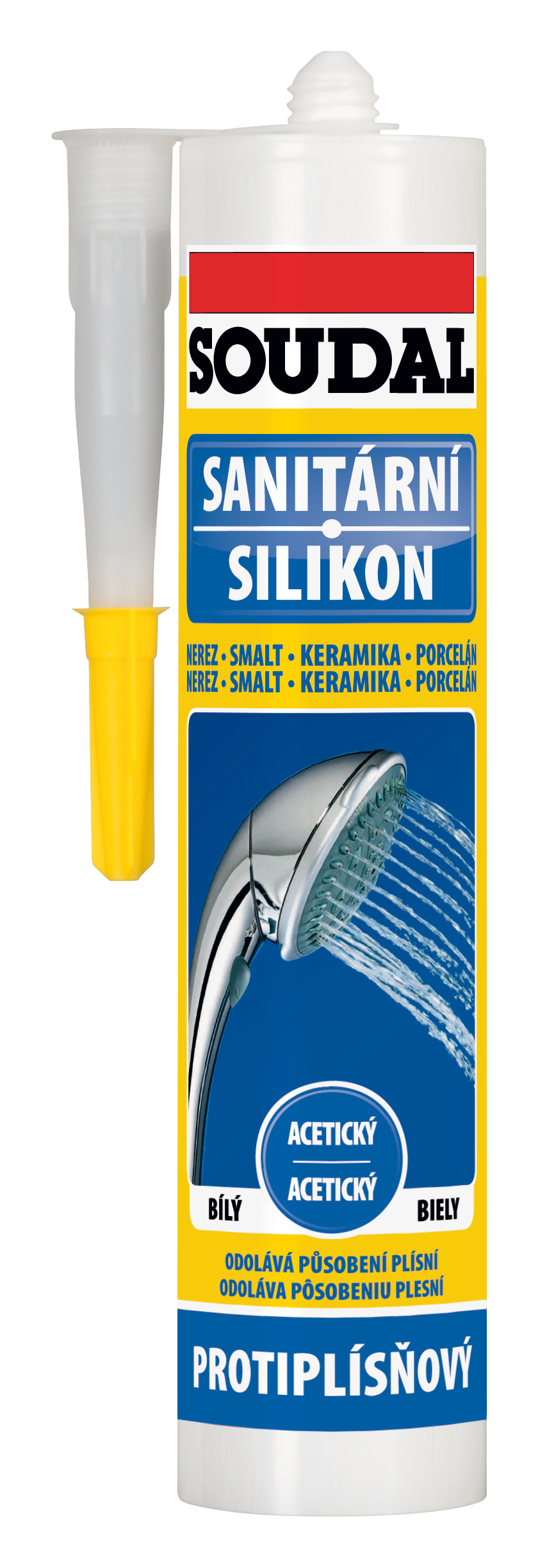 Soudal Silikon sanitární šedá 280 ml