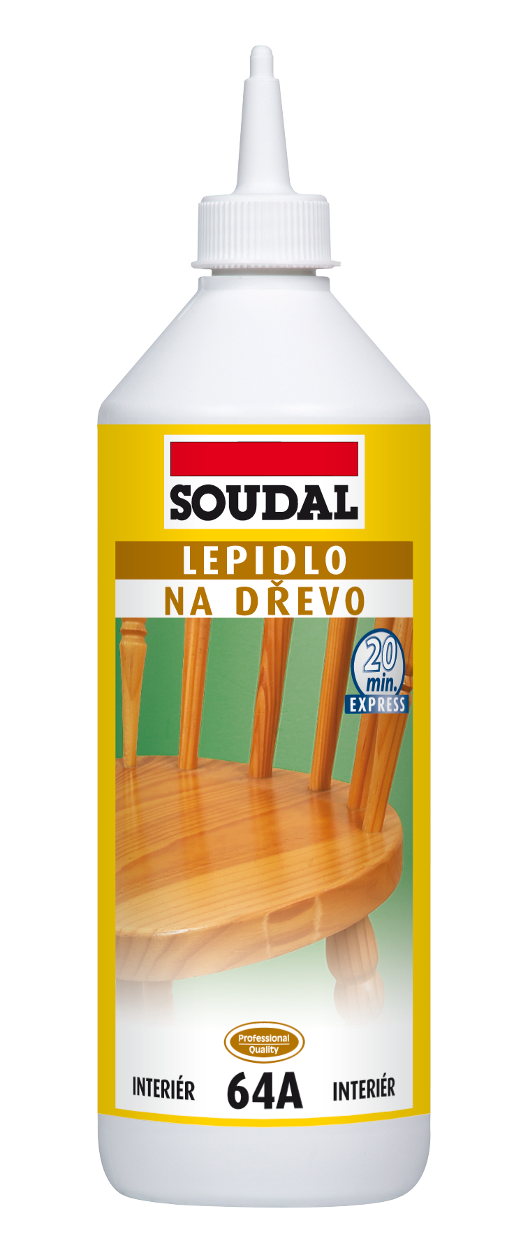 Soudal Lepidlo na dřevo 64A rychleschnoucí 750 g