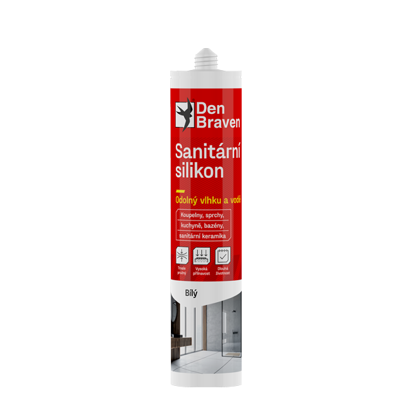 Den Braven Silikon sanitární RL bílý 280 ml