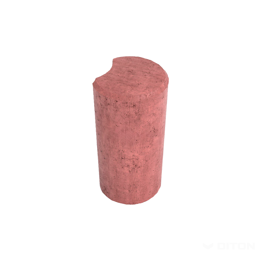 Diton Palisáda betonová kruhová odlehčená 175×200×800 mm červená (24)