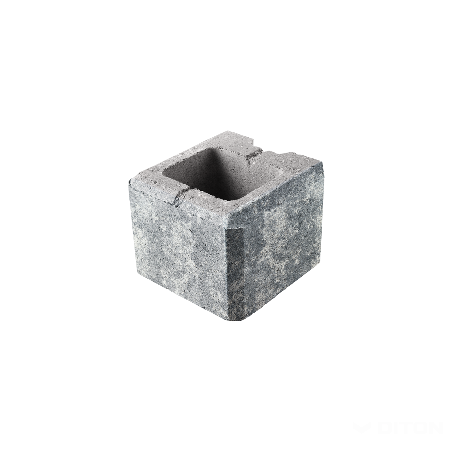 Diton Tvárnice plotová Viso 200×200×150 mm koncová poloviční melír marmo (120)
