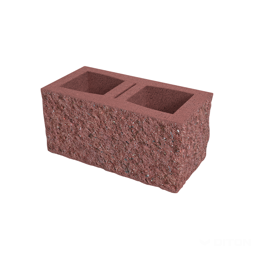 Diton Tvárnice plotová okrasná D2 395×200×190 mm trojstranná červená (60)