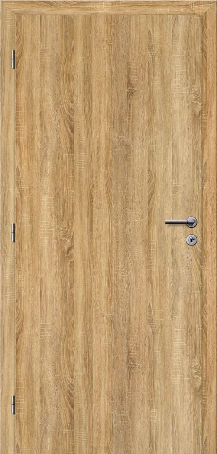Solodoor Dveře struktur SMART plné dub sonoma 80 L oblá hrana boční