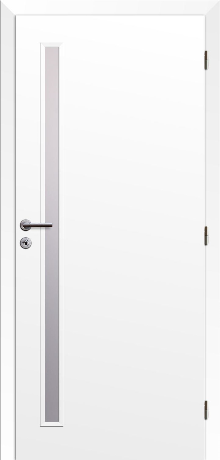 Solodoor Dveře fólie SMART 20 bílá 70 P oblá hrana boční sklo satinato