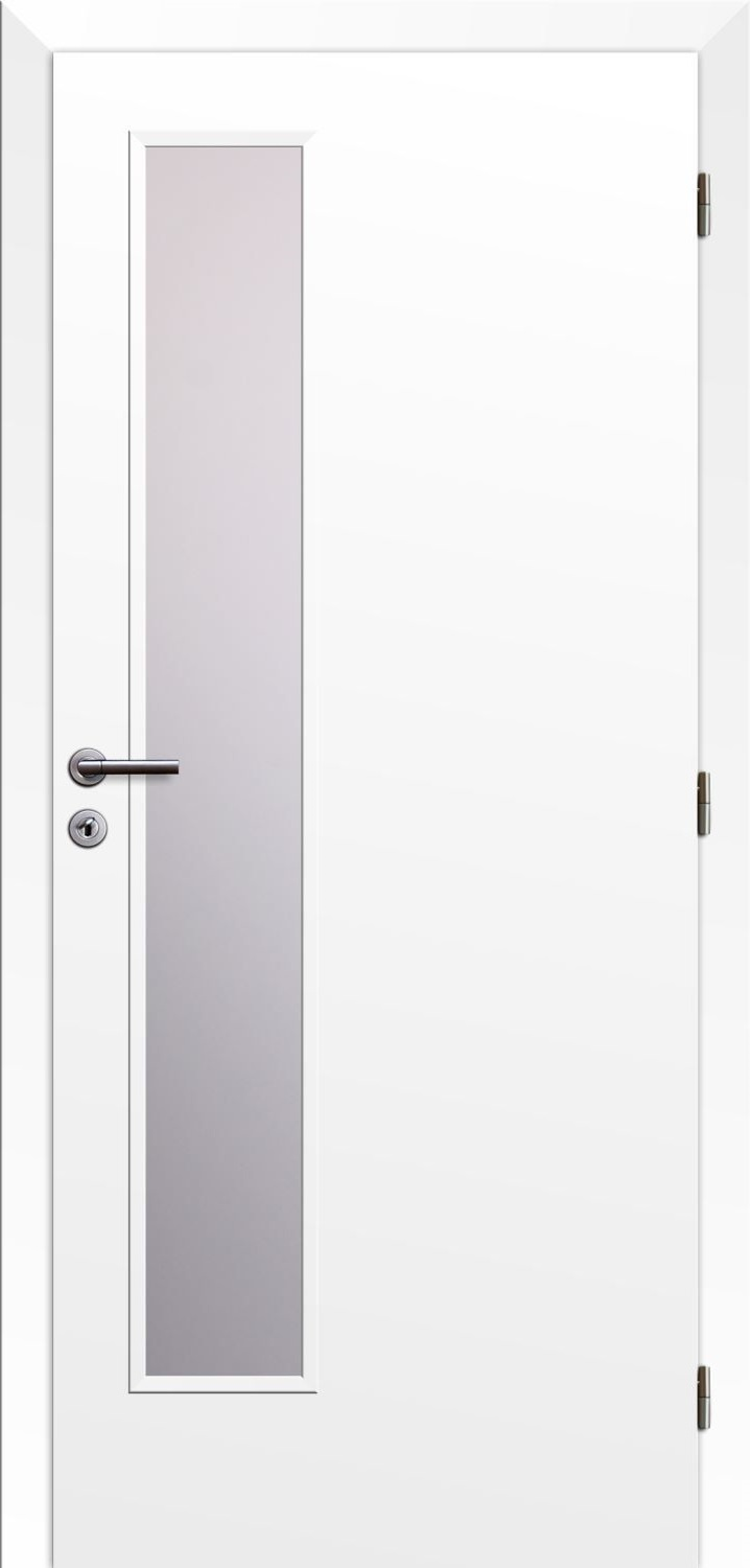 Solodoor Dveře fólie SMART 22 bílá 90 P oblá hrana boční sklo satinato
