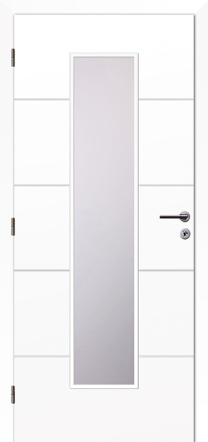 Solodoor Dveře SMART 8 lak snow 70 L sklo satinato
