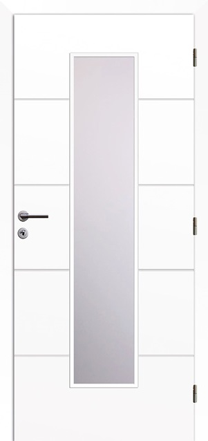 Solodoor Dveře SMART 8 lak snow 80 P sklo satinato