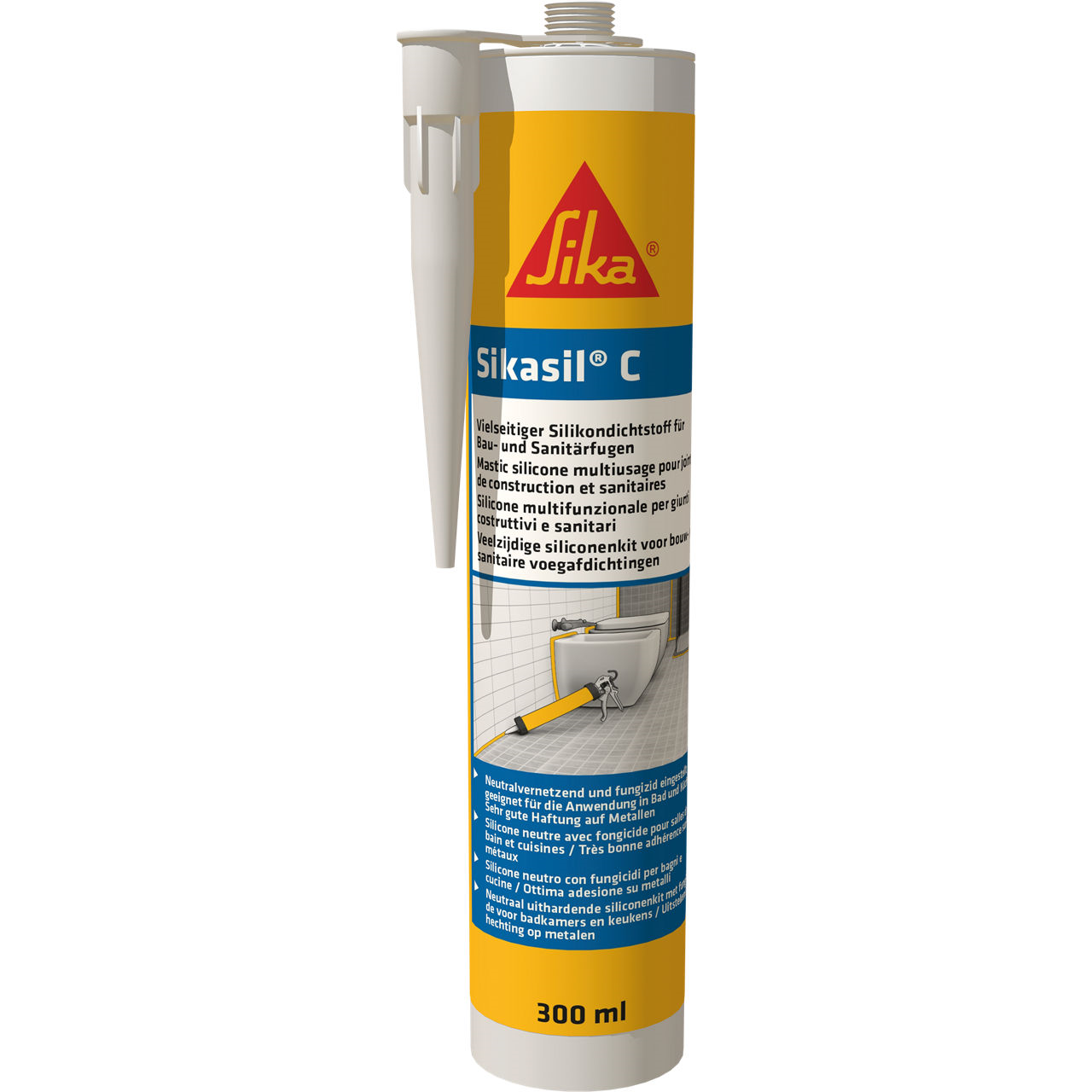 Sika Tmel silikonový Sikasil C světle šedá 300 ml