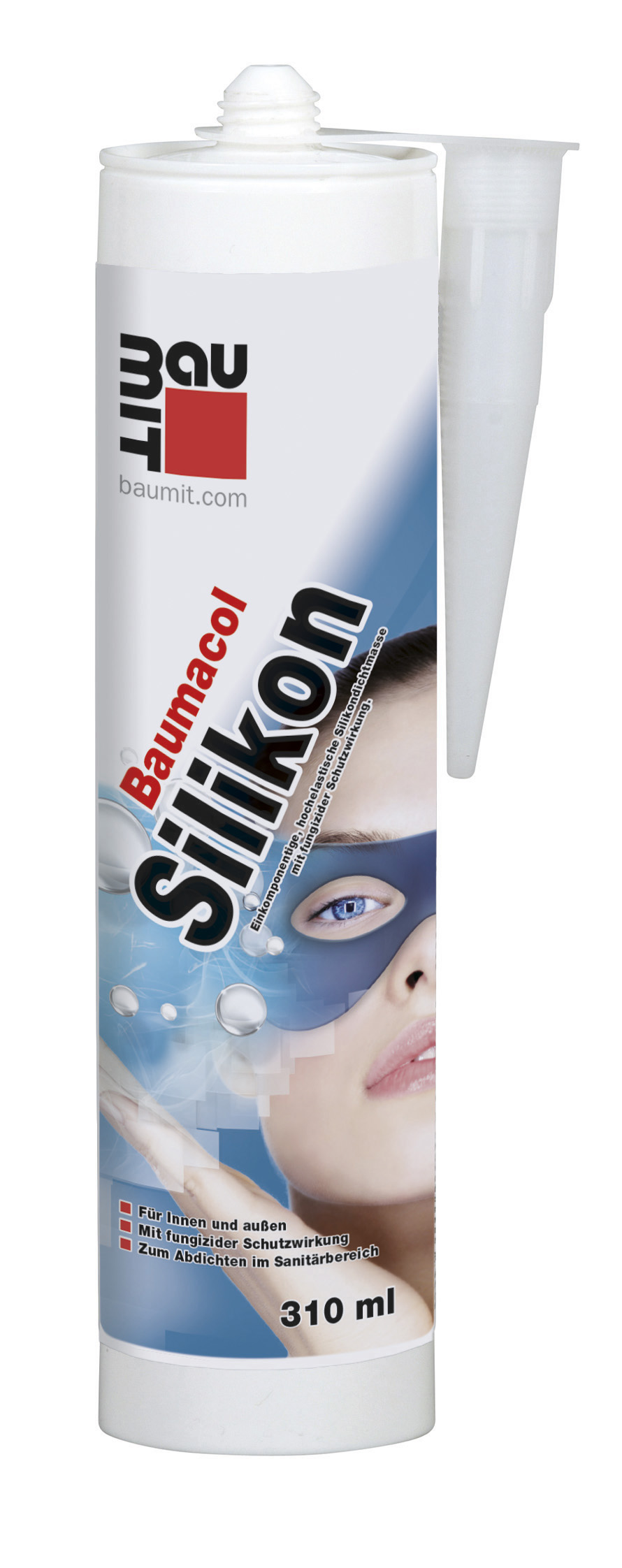 Baumit Tmel silikonový sanitární Baumacol Silikon miel 310 ml