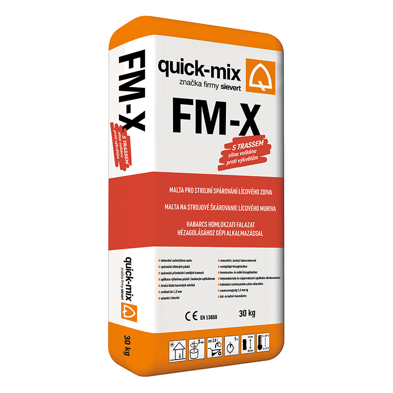 Quick-mix Malta spárovací s trasem strojní FM-X bílá 30 kg