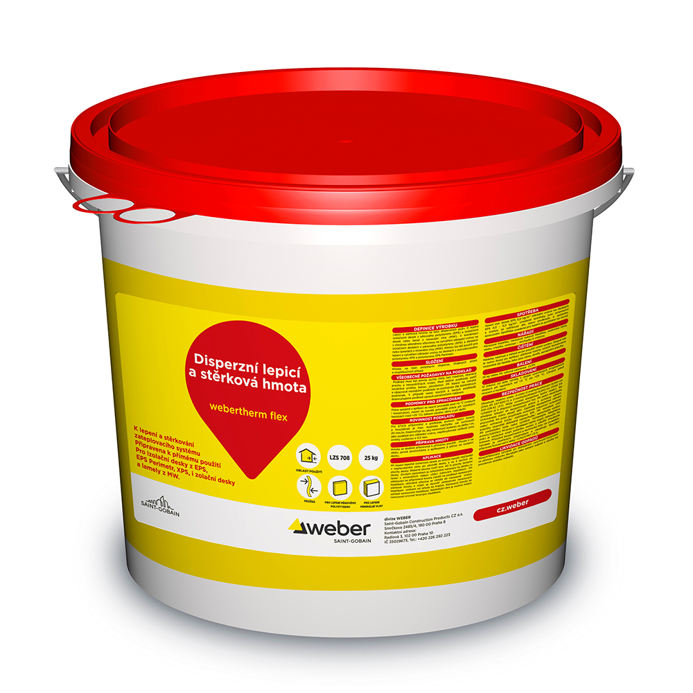 Weber Hmota lepicí a stěrková webertherm flex šedá 25 kg