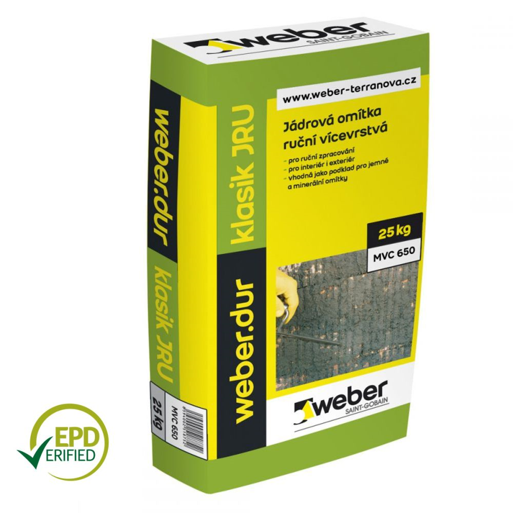 Weber Omítka jádrová weberdur klasik JRU 2 mm 25 kg
